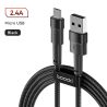Cáp Micro USB Toocki cho Xiaomi 11 Redmi 4X Note 5a Sạc nhanh 2m Cáp dữ liệu Micro USB cho Samsung S6 S7 Sạc Micro