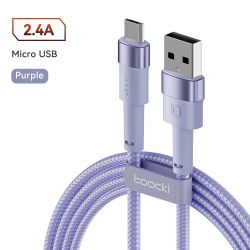 Cáp Micro USB Toocki cho Xiaomi 11 Redmi 4X Note 5a Sạc nhanh 2m Cáp dữ liệu Micro USB cho Samsung S6 S7 Sạc Micro