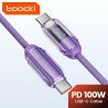 สายชาร์จ Toocki USB C to USB C 100W 5A PD Fast Charge สายชาร์จ Type C to Type C สำหรับจอแสดงผล Macbook Samsung Huawei Xiaomi