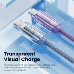 สายชาร์จ Toocki USB C to USB C 100W 5A PD Fast Charge สายชาร์จ Type C to Type C สำหรับจอแสดงผล Macbook Samsung Huawei Xiaomi