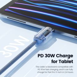 สายชาร์จ Toocki USB C to USB C 100W 5A PD Fast Charge สายชาร์จ Type C to Type C สำหรับจอแสดงผล Macbook Samsung Huawei Xiaomi
