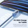 สายชาร์จ Toocki USB C to USB C 100W 5A PD Fast Charge สายชาร์จ Type C to Type C สำหรับจอแสดงผล Macbook Samsung Huawei Xiaomi