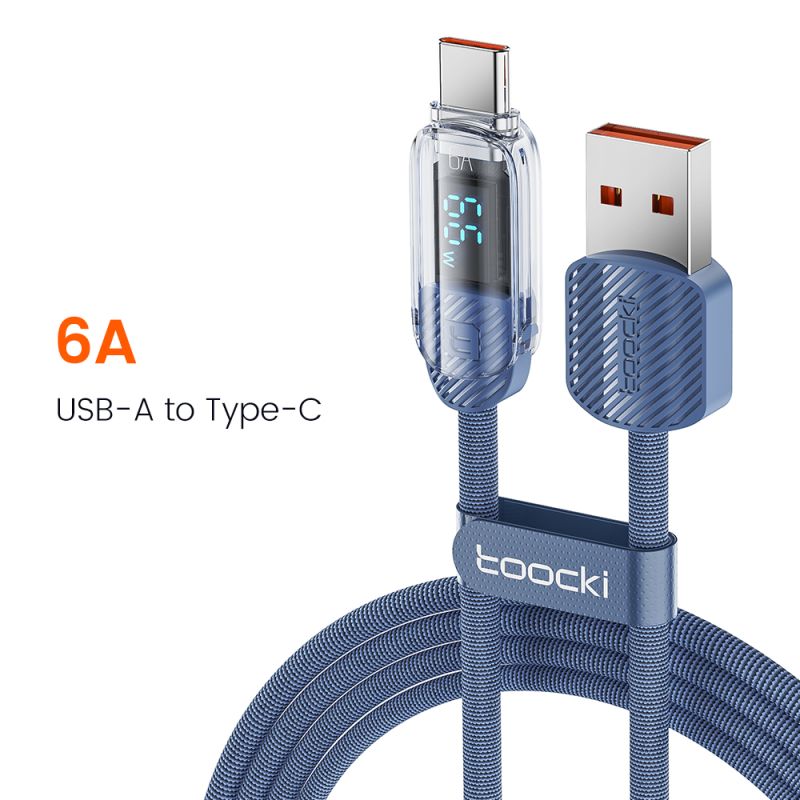 สายชาร์จ Toocki USB C to USB C 100W 5A PD Fast Charge สายชาร์จ Type C to Type C สำหรับจอแสดงผล Macbook Samsung Huawei Xiaomi