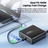Bộ sạc nhanh Toocki GaN 140W Quick 4.0 PD3.0 100W USB Type C dành cho Macbook Air, iPhone 14, Samsung S23 Ultra, Xiaomi Huawei.