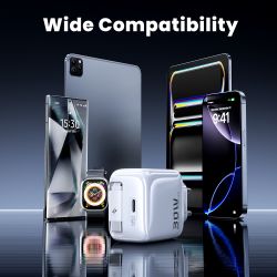 Bộ sạc Toocki 30W GaN cáp rút 68cm Type C QC PD 3.0 PPS sạc nhanh USB C cho iPhone 17 16 15 Samsung S25 S24 Tablet