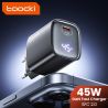 Chargeur rapide Toocki 45 W GaN, prise KR, SFC 2.0, PPS 3.0, QC4.0, USB-C, compatible iPhone 17, 16 et 15, Samsung Galaxy S25 et