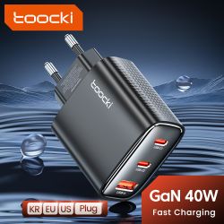 Bộ sạc Toocki 40W GaN PD 20W sạc nhanh USB Type C dành cho iPhone 15 14 13 12 Pro Max iPad Samsung S24 S23 Xiaomi POCO