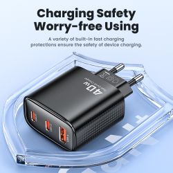 Bộ sạc Toocki 40W GaN PD 20W sạc nhanh USB Type C dành cho iPhone 15 14 13 12 Pro Max iPad Samsung S24 S23 Xiaomi POCO