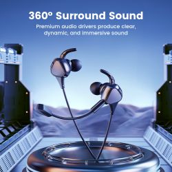 Tai nghe có dây Toocki TE27 dành cho game thủ, âm thanh vòm 7.1 HiFi Stereo, micro kép, âm bass mạnh mẽ, tai nghe nhét tai chơi 