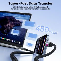 Cáp USB C sang USB C ToockI (2 chiếc) 100W, đèn RGB rỗng, sạc nhanh, cáp Type C cho iPhone 17 16 15, Samsung S24 S23, Laptop
