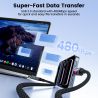Cáp USB C sang USB C ToockI (2 chiếc) 100W, đèn RGB rỗng, sạc nhanh, cáp Type C cho iPhone 17 16 15, Samsung S24 S23, Laptop