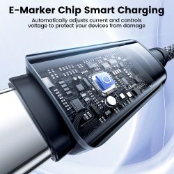 Cáp USB C sang USB C ToockI (2 chiếc) 100W, đèn RGB rỗng, sạc nhanh, cáp Type C cho iPhone 17 16 15, Samsung S24 S23, Laptop