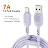 Cáp USB Type-C Toocki 7A 100W sạc siêu nhanh cho Huawei P40 P30, dây sạc USB C cho Samsung Xiaomi Oneplus POCO