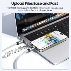 Cáp sạc nhanh Toocki PD 100W Type C sang USB Type C, tương thích với iPhone 15 Pro Max, Macbook, Samsung S24, S23.