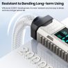 Cáp sạc nhanh Toocki PD 100W Type C sang USB Type C, tương thích với iPhone 15 Pro Max, Macbook, Samsung S24, S23.