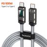 Cáp sạc nhanh Toocki PD 100W Type C sang USB Type C, tương thích với iPhone 15 Pro Max, Macbook, Samsung S24, S23.
