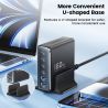 Bộ sạc nhanh Toocki 160W GaN PD 100W QC4.0 PPS dành cho máy tính để bàn, cổng USB Type C, tương thích với laptop, máy tính bảng,