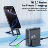 Bộ sạc nhanh Toocki 160W GaN PD 100W QC4.0 PPS dành cho máy tính để bàn, cổng USB Type C, tương thích với laptop, máy tính bảng,