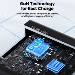 Bộ sạc nhanh Toocki 160W GaN PD 100W QC4.0 PPS dành cho máy tính để bàn, cổng USB Type C, tương thích với laptop, máy tính bảng,