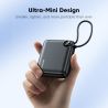 Pin dự phòng Toocki tích hợp cáp USB C, dung lượng 10000/20000mAh, sạc nhanh PD 22.5W, tương thích với iPhone 16 15 14 13 và Sam