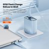 Toocki 1.2m 60W USB C-USB C 실리콘 고속 충전 케이블 (아이폰 16 15, 삼성 S24 S23, 아이패드, 태블릿, 샤오미 호환)