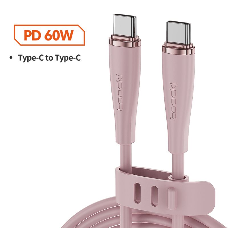 Toocki 1.2m 60W USB C-USB C 실리콘 고속 충전 케이블 (아이폰 16 15, 삼성 S24 S23, 아이패드, 태블릿, 샤오미 호환)