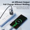 Toocki USB-A auf USB-C Schnellladekabel 66W 6A mit Digitalanzeige, Typ-C-Ladekabel für iPhone 17, 16, 15, Samsung, Huawei und Xi