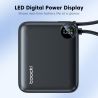 Pin dự phòng Toocki tích hợp cáp USB C, dung lượng 10000/20000mAh, sạc nhanh PD 22.5W, tương thích với iPhone 16 15 14 13 và Sam