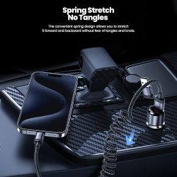 Cáp USB C Toocki 60W 2 trong 1 hỗ trợ sạc nhanh PD, cáp USB Type C sang Type C cho iPhone 15, Macbook, Samsung, Xiaomi, POCO, Re