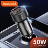 Bộ sạc ô tô Toocki 50W USB C sạc nhanh QC PD 3.0 Type C dành cho iPhone 14 Pro Max Xiaomi POCO Samsung