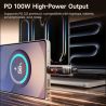 Câble USB-C vers USB-C Toocki 100 W, compatible PD3.0 et QC4.0, avec affichage de la batterie et charge rapide, pour MacBook, iP