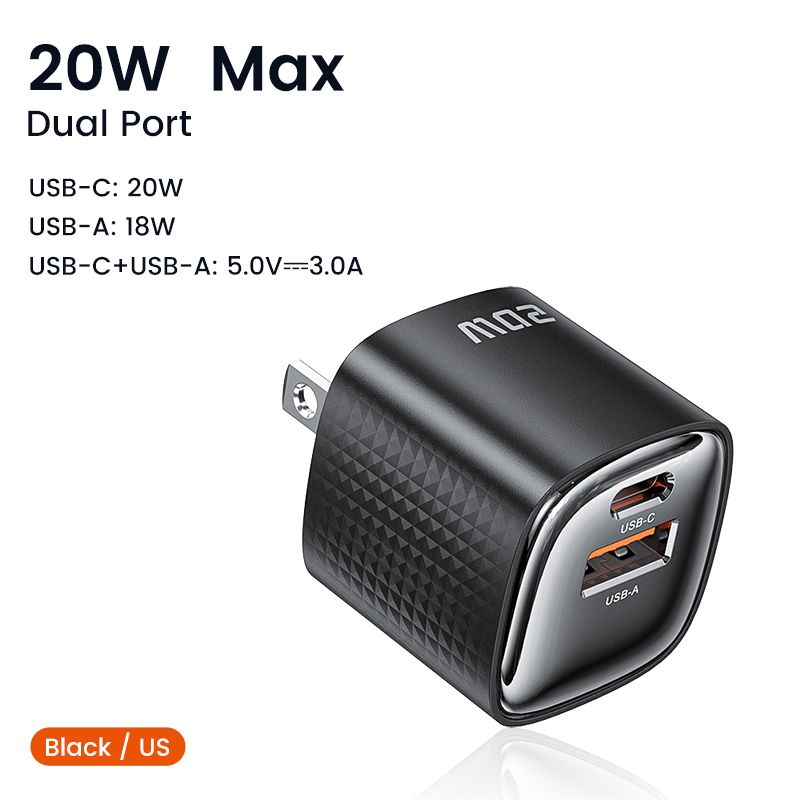 Toocki 미니 20W GaN 충전기 PD3.0 QC3.0 고속 USB 타입 C 휴대폰 충전기 (아이폰 17 16 15, 삼성 S25, 샤오미, 화웨이, 아이패드 호환) USB 팬