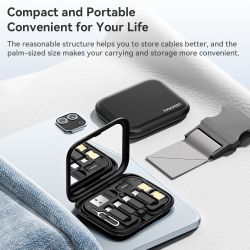 Cáp USB C sang USB C 4 trong 1 Toocki PD 60W sạc nhanh, dây cáp dữ liệu cho iPhone Xiaomi Type C Micro kèm hộp đựng.