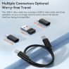 Cáp USB C sang USB C 4 trong 1 Toocki PD 60W sạc nhanh, dây cáp dữ liệu cho iPhone Xiaomi Type C Micro kèm hộp đựng.