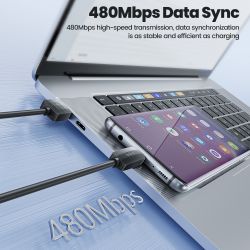 Cáp USB Type C 3A silicon Toocki dành cho Xiaomi Samsung Huawei POCO, cáp Lightning cho iPhone 14 13 12 11, dây cáp điện thoại d