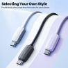 Cáp USB Type C 3A silicon Toocki dành cho Xiaomi Samsung Huawei POCO, cáp Lightning cho iPhone 14 13 12 11, dây cáp điện thoại d