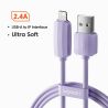 Cáp USB Type C 3A silicon Toocki dành cho Xiaomi Samsung Huawei POCO, cáp Lightning cho iPhone 14 13 12 11, dây cáp điện thoại d