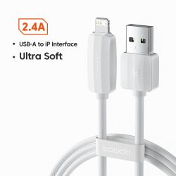 Cáp USB Type C 3A silicon Toocki dành cho Xiaomi Samsung Huawei POCO, cáp Lightning cho iPhone 14 13 12 11, dây cáp điện thoại d