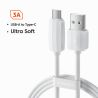 Cáp USB Type C 3A silicon Toocki dành cho Xiaomi Samsung Huawei POCO, cáp Lightning cho iPhone 14 13 12 11, dây cáp điện thoại d