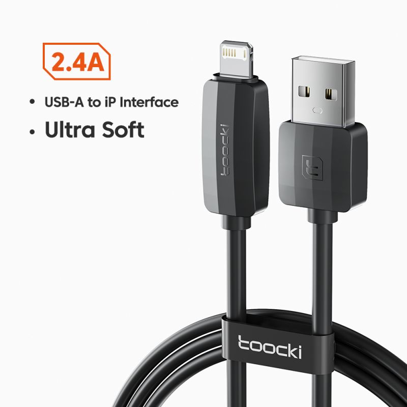 Cáp USB Type C 3A silicon Toocki dành cho Xiaomi Samsung Huawei POCO, cáp Lightning cho iPhone 14 13 12 11, dây cáp điện thoại d