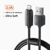 Cáp USB Type C 3A silicon Toocki dành cho Xiaomi Samsung Huawei POCO, cáp Lightning cho iPhone 14 13 12 11, dây cáp điện thoại d