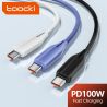Кабель для швидкої зарядки Toocki 100W Type-C - Type-C Cale PD4.0 5A із зарядним пристроєм для Macbokk iPhone 15 Samsung Xiomi H