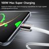 Cáp USB Type C Toocki 100W hợp kim kẽm 5A sạc nhanh cho iPhone 17 16 Samsung S25 S24 Xiaomi Huawei OPPO Oneplus