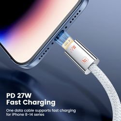 Toocki USB Cable for iPhone 14 13 12 11 Pro Max XR XS 8 7 PD 27W Fast Charging USB C to Lightning Cable for iPhone iPad Airpods