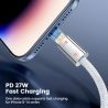 Toocki USB Cable for iPhone 14 13 12 11 Pro Max XR XS 8 7 PD 27W Fast Charging USB C to Lightning Cable for iPhone iPad Airpods