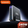 Bộ sạc nhanh Toocki 240W GaN để bàn PD3.1 140W PPS 45W màn hình kỹ thuật số, sạc USB C tốc độ cao cho Laptop, iPhone 17 16, Sams