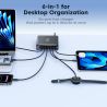 Bộ sạc nhanh Toocki 240W GaN để bàn PD3.1 140W PPS 45W màn hình kỹ thuật số, sạc USB C tốc độ cao cho Laptop, iPhone 17 16, Sams