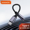 Cáp âm thanh Toocki Type C sang jack 3.5mm cho tai nghe, cáp Aux USB C, bộ chuyển đổi tai nghe 3.5mm dành cho Xiaomi Huawei OPPO