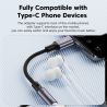 Cáp âm thanh Toocki Type C sang jack 3.5mm cho tai nghe, cáp Aux USB C, bộ chuyển đổi tai nghe 3.5mm dành cho Xiaomi Huawei OPPO