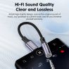 Cáp âm thanh Toocki Type C sang jack 3.5mm cho tai nghe, cáp Aux USB C, bộ chuyển đổi tai nghe 3.5mm dành cho Xiaomi Huawei OPPO